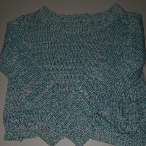 Blue and white knit sweater - Picture 2 of 2
